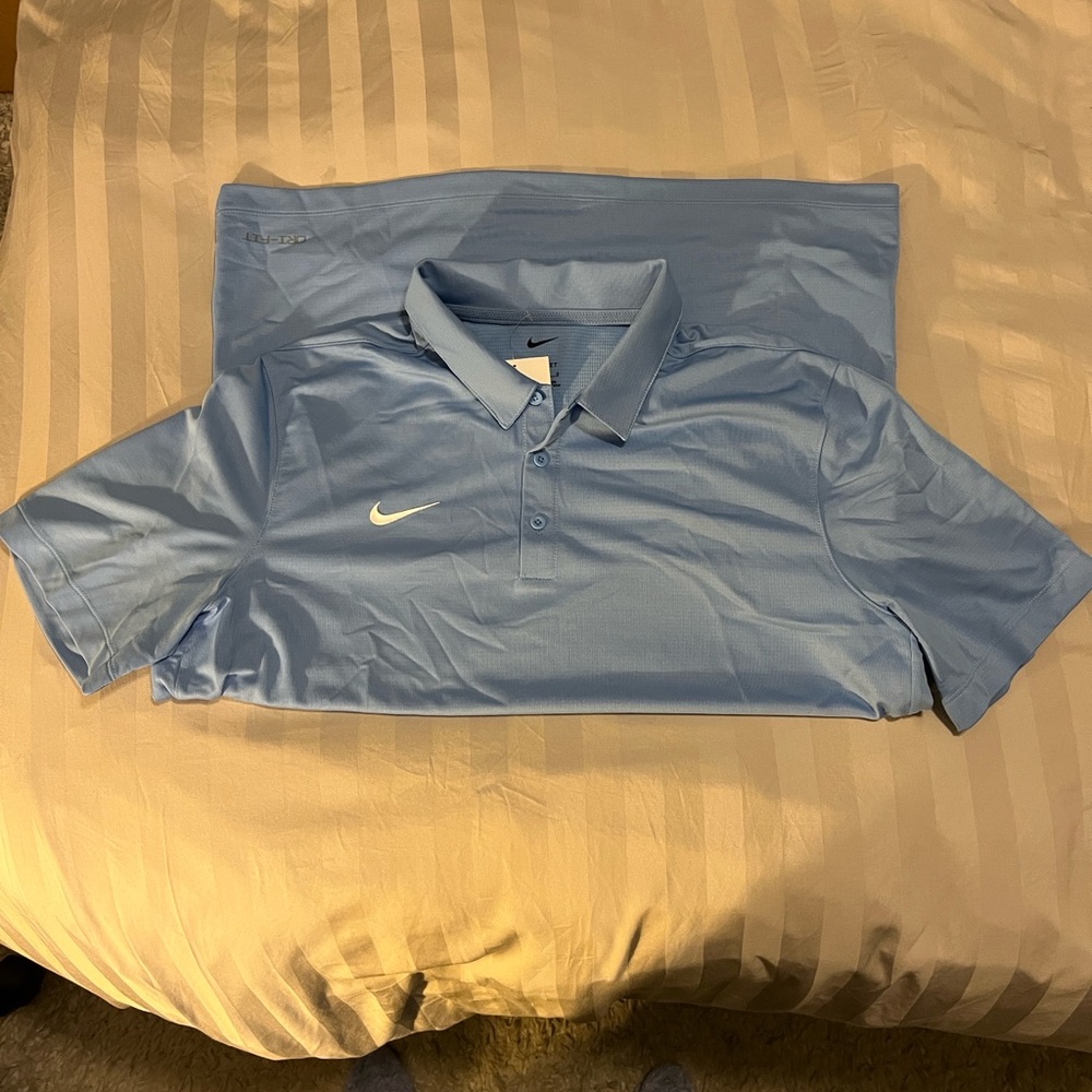 Nike Men's Light Blue Polo Shirt